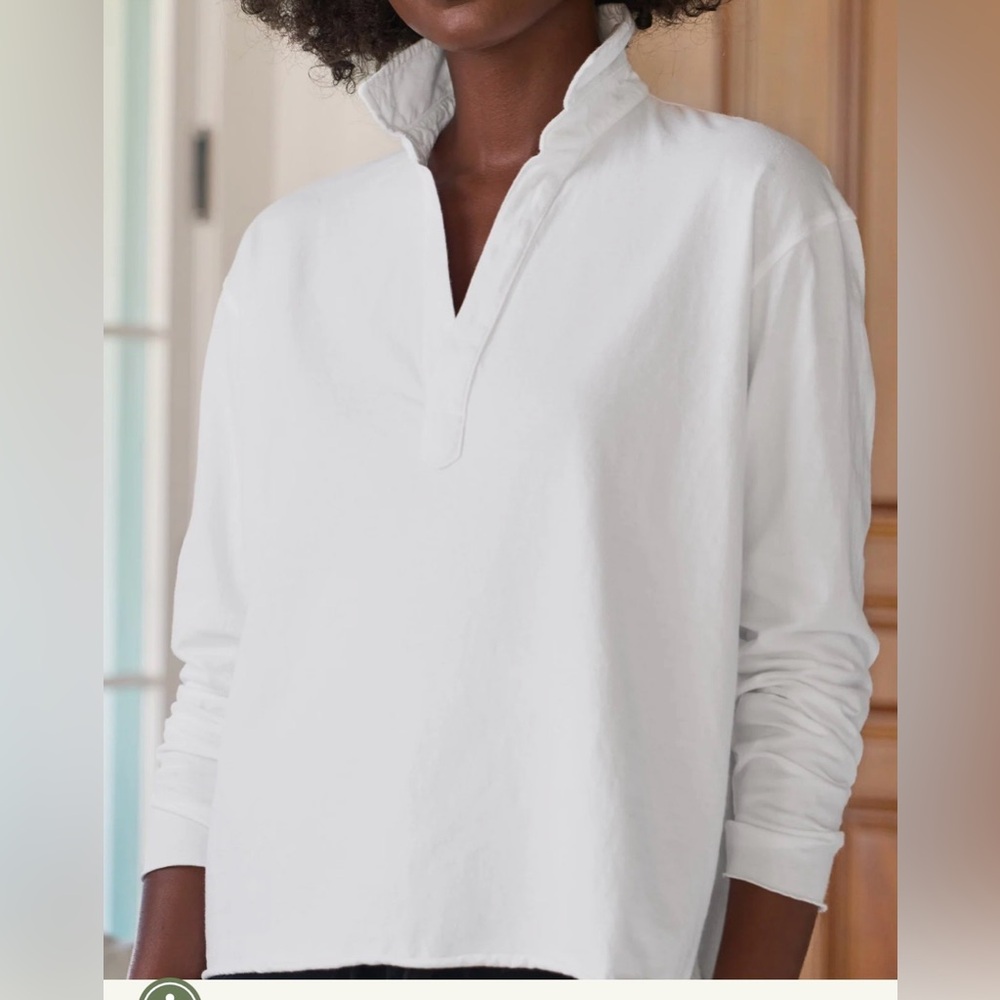 Frank and Eileen Patrick popover Henley size small - white - Picture 2 of 5